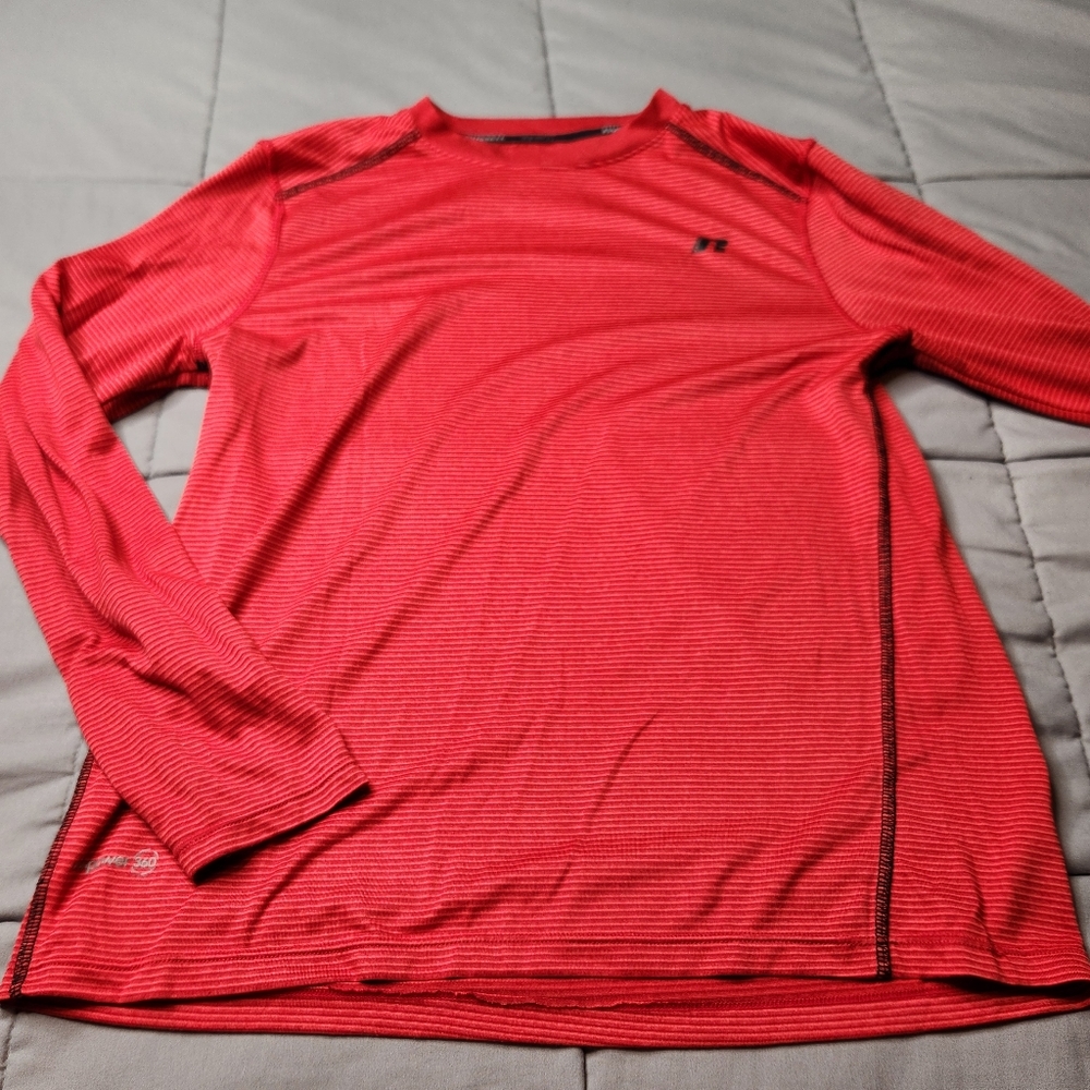 💐 Russell Dri-Power 360 Red Long Sleeve Shirt